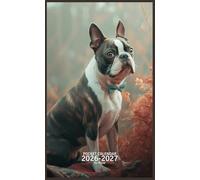 Pocket Calendar 2026-2027 for Purse: Small 2 Year Monthly Planner from January 2026 to December 2027 with Holidays, Boston Terrier Dog Cover Design
