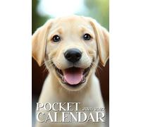 Pocket Calendar 2026-2027: Inspirational Monthly Planner from January 2026 to December 2027 with Labrador Retriever Puppy Design for Purse