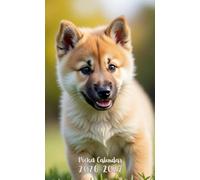 Pocket Calendar 2026-2027: Small 2-Year Monthly agenda from January 2026 to December 2027 purse size | Akita Dog Design