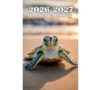 Pocket Calendar 2026-2027: Two-Year Monthly Planner for Purse , 24 Months from January 2026 to December 2027 | Turtle Cover