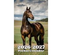 Pocket Calendar 2026-2027: Two-Year Monthly Planner for Purse , 24 Months from January 2026 to December 2027 | Horse Cover