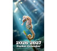 Pocket Calendar 2026-2027: Two-Year Monthly Planner for Purse , 24 Months from January 2026 to December 2027 | Seahorse Cover