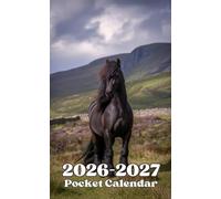 Pocket Calendar 2026-2027: Two-Year Monthly Planner for Purse , 24 Months from January 2026 to December 2027 | Horse Cover
