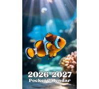 Pocket Calendar 2026-2027: Two-Year Monthly Planner for Purse , 24 Months from January 2026 to December 2027 | Clownfish Cover