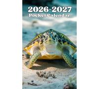 Pocket Calendar 2026-2027: Two-Year Monthly Planner for Purse , 24 Months from January 2026 to December 2027 | Turtle Cover