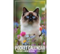 Pocket Calendar 2026-2027: Two-Year Monthly Planner for Purse with Inspirational Quotes | 24 Month Small Organizer January 2026-December 2027 | Birman Cat with Wildflowers Cover