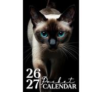 Pocket Calendar 2026-2027: Two-Year Monthly Vision for Purse, 24 Months from January 2026 to December 2027 with Inspirational Quotes | Siamese Cat Power Stare Cover