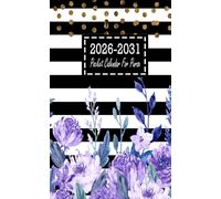 Pocket Calendar 2026-2031 For Purse: 72 Month-January 2026 Through December 2031 with Holidays & Motivational Quotes, Small Size 4x6.5, Aesthetic Design
