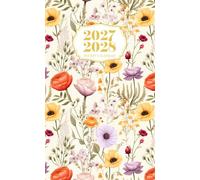 Pocket Calendar 2027-2028 for Purse: 2 Year Small Size From January 2027 To December 2028 | Flower Cover