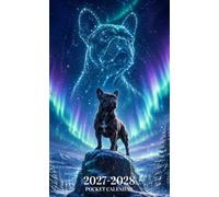 Pocket Calendar 2027-2028 for Purse: Small 2 Year Monthly Planner from January 2027 to December 2028 | French Bulldog Cover Design