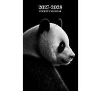 Pocket Calendar 2027-2028 for Purse: Small 2 Year Monthly Planner from January 2027 to December 2028 | Panda Black Cover Design