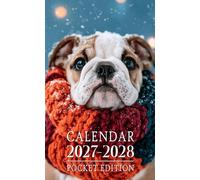 Pocket Calendar 2027-2028: Small 2-Year Monthly Organizer for Purse, 24 Months from January 2027 to December 2028 with Uplifting Quotes and Cozy Winter Bulldog Design