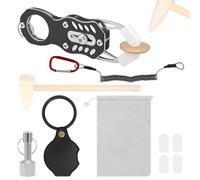 Pocket Coin Tester - Hammer, Pliers, and Magnifier Glass Testing Set for Coin Resonance and Authenticity, Ideal for Adults, Collectors, Family, Professionals, Portable Compact Travel or Home Use