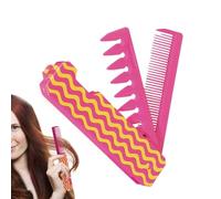 Pocket Comb, Fine Tooth Wide Tooth Design, Folding Styling Tool, Compact Lightweight, Great For Women, Girls, Hair, Beards, Mustaches, Travel Use, Green/Hot Pink/Red