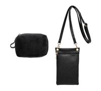 Pocket De Bolsillo De Teléfono Celular De 1 Parte Y Bolsa De Hebilla De 1 Parte, Bolsa De Cuerpo Mini -Cross, Bolso De Hombro Portátil, Bolso De Cuero De Cuero Pu.