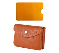 Pocket De Moneda De Mini-PU De 1 Parte, Cubierta De Tarjeta De 1 Pieza, Color Sólido Simple, Bolsa De Tarjeta Multifunción-Münz, Capacidad De Doble Capa, Billetera Pequeña Y Elee para Mujeres.
