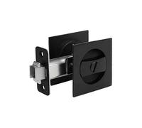 Pocket Door Lock, Matte Black Contemporary Privacy Square Pocket Door Hardware, Black Sliding Pocke Edition 0617