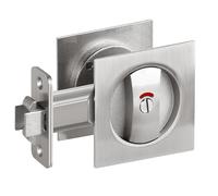 Pocket Door Lock with Indicator Light, Silver Privacy Square Pocket La