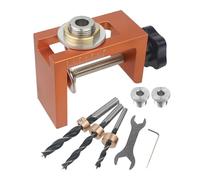 Pocket Drill Jig Kit, guía de perforación | Plantilla de perforación para carpintería - Para profesionales y principiantes en instalación de armarios, carpintería, construcción de