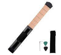 Pocket Guitar, 2 Picks 6-Fret Portable Training System, Chord Beginner Trainer, Compact Practice Instrument, Sturdy Guitar for Adults Men Women Beginners Lovers Musicians Learning