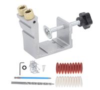 Pocket Hole Jig Jig Localizador de punzones inclinados Ajustable Aleación de aluminio Madera de carpintería Kit de guía de perforación de turbas para proyectos de bricolaje para