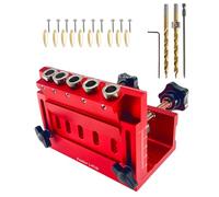 Pocket Hole Jig - Juego de plantillas para tacos, de aleación de aluminio eficiente, herramienta de guía para entusiastas de la madera, profesionales y principiantes