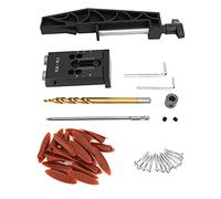 Pocket Hole Jig Kit | Engraved Aluminum Alloy for 15-40mm Boards | Wood Joinery Tool/DIY Furniture Repair | Includes Drill Bits & Clamp