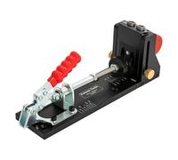 Pocket Hole Jig Kit, Taschenloch Bohrschablone 9.5mm Lochgröße Taschenbohrer Bausatz Bauatz Vakuum-Schnittstelle 3.5cm Plattendicke 13-38mm für Hartholz Weichholz und platten