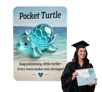 Pocket Hug Card, Pocket Hug Turtle Animal, 50g Inspirational Greeting Toys Keepsake Companion for Birthday, Thanksgiving, Toddler, Preschoolers, and Adults, 3.54x6.3 Inches