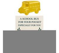 Pocket Hug Cards, 2d School Bus , Toddler Keepsake Gift, Handmade Support Card, Collectible Mini Decoration, Sentimental Message Piece, Backpack Insert for Boys Girls Children Collectors Birthday