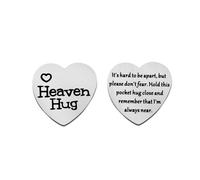 Pocket Hug From Heaven Pocket Token Condolences Duelo Regalo Joyería de recuerdo, S, Metal, Na desconocido