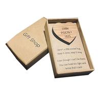 Pocket Hug, Paper Wood Pocket Hugs, Lightweight Pocket Hug Tokens, Small Pocket Hugs for Friends, Portable Heart Hug, Pocket Hug with Card, Perfect for Family and Friends, Wood Color