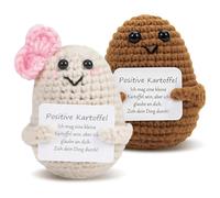 Pocket Hug Positive Patata Pareja Creativa Muñeca de Lana para Tejer, Te Amo Regalos para Mujeres Parejas Esposa, Regalo de Boda, Día de San Valentín Aniversario Regalo para ella