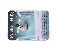 Pocket Hug Turtle Figurine, Mini Resin Animal Gift, 3.54x6.3 Inches, Uplifting Message Design, Cute Toy Companion, Inspirational Keepsake Card for Comforting Gesture All Ages