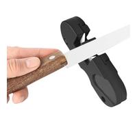 Pocket Knife Sharpener - Mini Portable Tungsten Steel & Ceramic Grinds | Durable ABS, Tungsten Steel Blade, and Electroplating Rod Construction Featuring a Compact 80x20x10mm (3.1x0.8x0.4in) Lightw