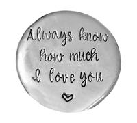 Pocket Love, Fichas de bolsillo de peltre Love - Moneda sentimental hecha a mano de amor, Colección de monedas de recuerdo para inspirar y hacer afortunado a él/ella