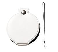 Pocket Magnifying Glass, Portable Magnifiers Seniors, White, Foldable Optical Glass Lens, Light ABS Body with Lanyard, 3X Magnification Tool, for Coin Stamp Jewelry Collector