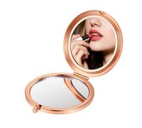 Pocket Mirror For Women | Handheld Metal Makeup Accessories | Small Purse M | Espejo pequeño para mujeres, niñas, adolescentes, viajes, oficina, dormitorio, escuela, salón, mesa de tocador, fiesta, citas