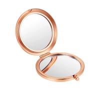 Pocket Mirror Small - Metal Portable Makeup Mirror Compact Size | Mini espejo para bolso, herramienta de maquillaje plegable portátil de aleación de zinc, accesorio de aseo personal