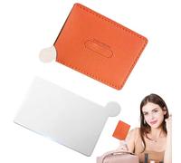 Pocket Mirror with LED Lights, Travel Makeup Mirror, Mirror Compact with Magnification, Stylish Pocket Mirror, Pocket Mirror for Women, Pocket Mirror with Leather Case, Mirror Compact for Purse,