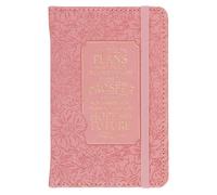 Pocket Notebook: I Know the Plans - Jer. 29:11, Christian Gifts, Small Notebook, 192 Lined Pages, Acid Free Paper, Ribbon Bookmark, Elastic Band Closure, Faux Leather, Pink (approx. size: 4" x 6")