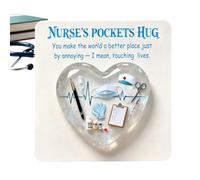 Pocket Nurse Card - 2D Acrílico Estímulo Pensamiento, Regalo Inspirador Portátil, Token de Apoyo De Apreciación | Tarjeta de Motivación Para Trabajadores De La Salud Que Cuidan Estudiantes De