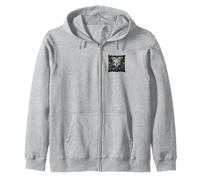 Pocket: Occult Goth-Pattern Black-Lace Lencería-Gothic RPG Sudadera con Capucha