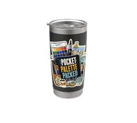 POCKET PALETTE PACKED Urban Sketching Paleta Vaso térmico de acero inoxidable de doble pared