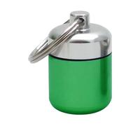 Pocket Pill Box - Llavero de metal, ligero y portátil, protección interior, diseño de transporte fácil, para viajes, mochila y viajes de negocios