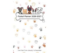 Pocket Planner 2026-2027: Two-Year Monthly Organizer from January 2026 to December 2027 Small Size for Purse or Bag Featuring 24 Months of Planning ... and Adorable Pets and Paw Prints Cover