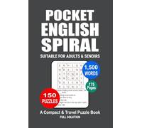 Pocket Puzzle Book: 150 Puzzles, 1,500 Words, Great English Spiral Puzzle Game, Perfect for Relaxation and Mental Stimulation, Pocket Size 4x6 Inches.