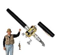 Pocket Size Fishing Rod, Pen Pole Set, Telescopic Travel Fishing Rod, 8.03x0.39x0.39inch Complete Accessories Kit, Compact & Portable for Outdoor Adventures