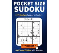 Pocket Size Sudoku: 172 Medium Puzzles | 4x6 Travel Sudoku Book for Adults | Compact Mini Edition with Solutions. (Pocket size Puzzle Book)