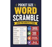 Pocket Size Word Scramble Book for Adults: 100 Themed Puzzles | Solutions at the Back | 4 x 6 Small Word Jumble Book for Adults & Teens | Compact & Travel-Friendly | Small Book, Big Challenge!